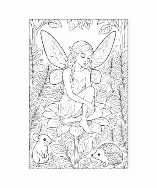 Ausmalbild Feen 030