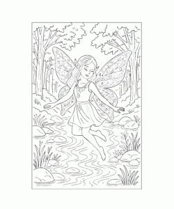 Ausmalbild Feen 032