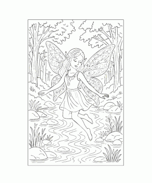 Ausmalbild Feen 032