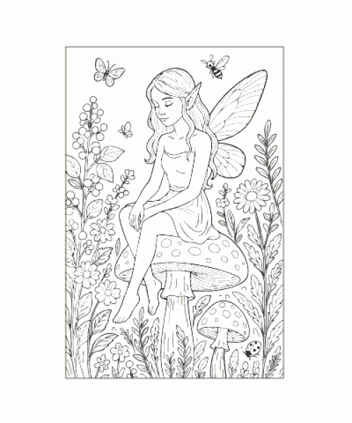 Ausmalbild Feen 033
