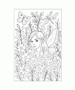 Ausmalbild Feen 034