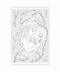 Ausmalbild Feen 035