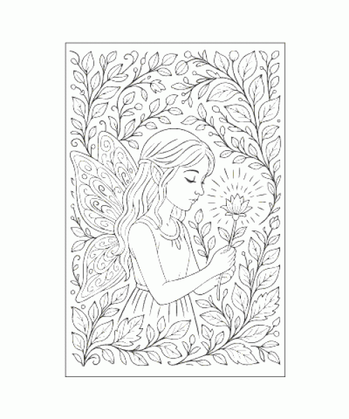 Ausmalbild Feen 035