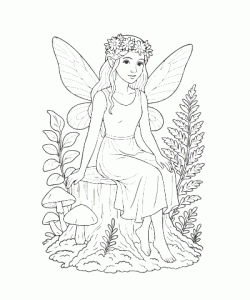 Ausmalbild Feen 038