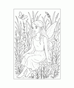 Ausmalbild Feen 039