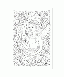 Ausmalbild Feen 040