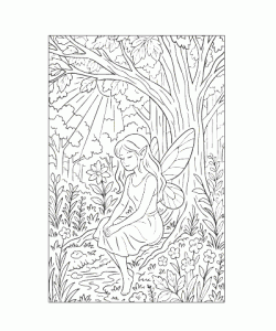 Ausmalbild Feen 041