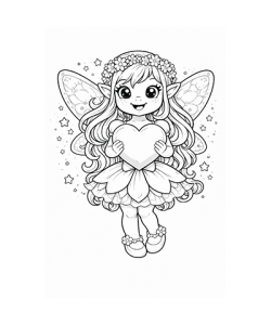 Ausmalbild Feen 044