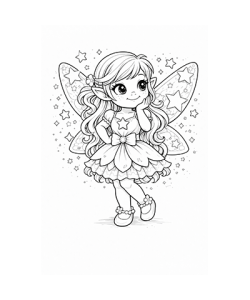 Ausmalbild Feen 046