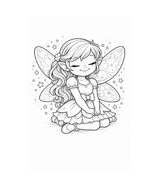 Ausmalbild Feen 047