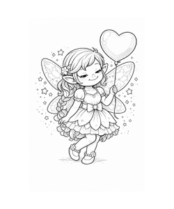 Ausmalbild Feen 048