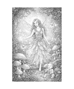 Ausmalbild Feen 051