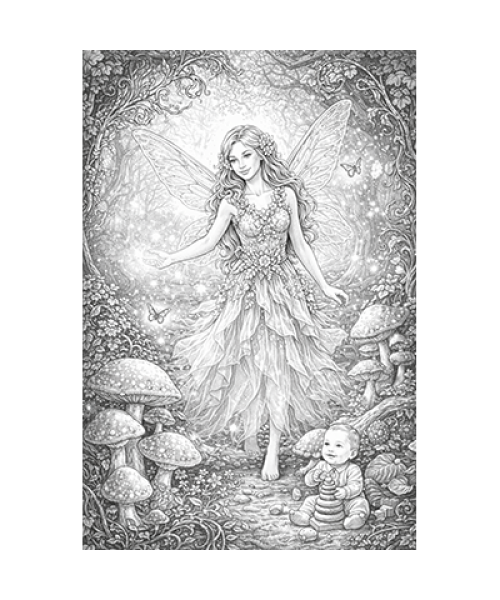 Ausmalbild Feen 051