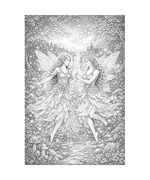 Ausmalbild Feen 055