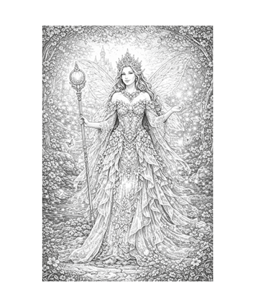 Ausmalbild Feen 057