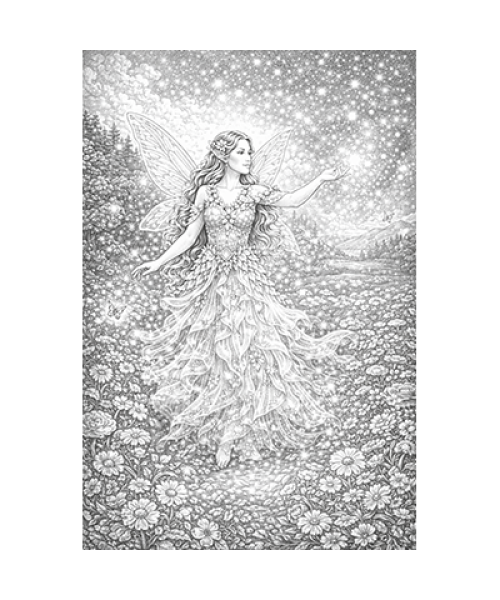 Ausmalbild Feen 059