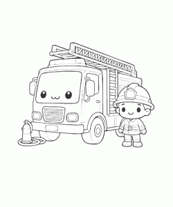 Ausmalbild Feuerwehr 010