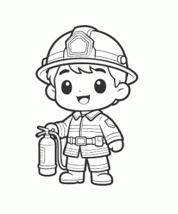 Ausmalbild Feuerwehr 011