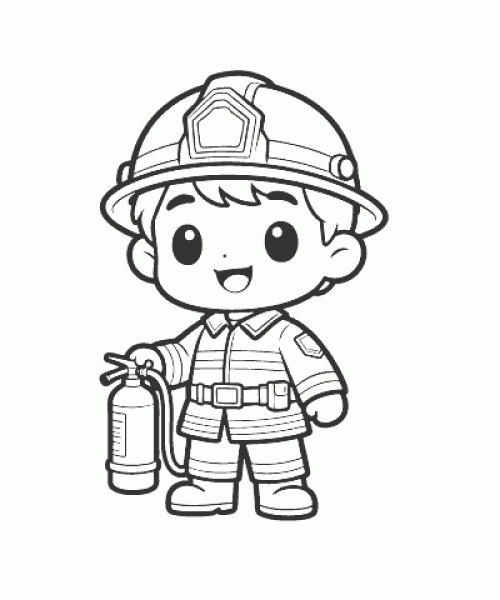 Ausmalbild Feuerwehr 011