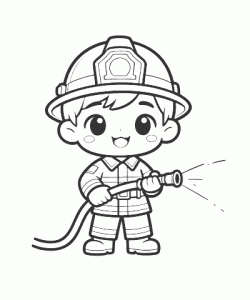 Ausmalbild Feuerwehr 012