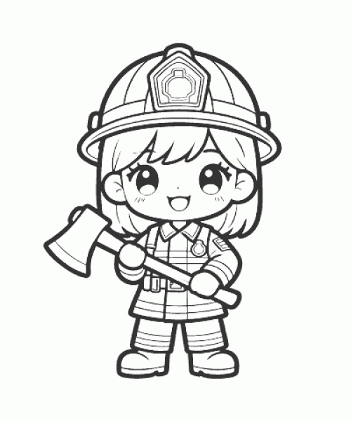 Ausmalbild Feuerwehr 013