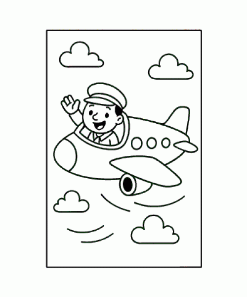 Ausmalbild-Flugzeug_001