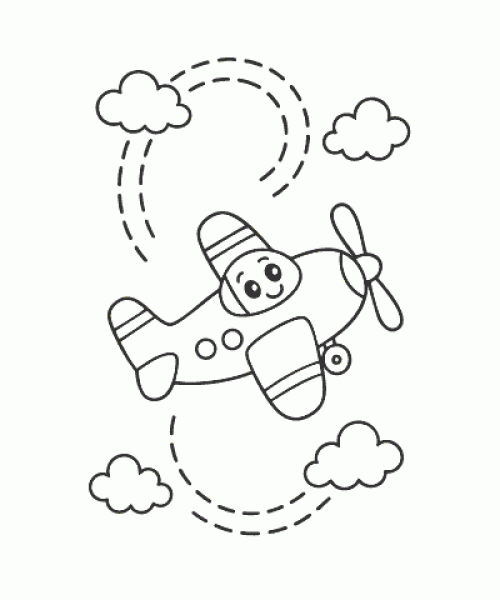 Ausmalbild-Flugzeug_011