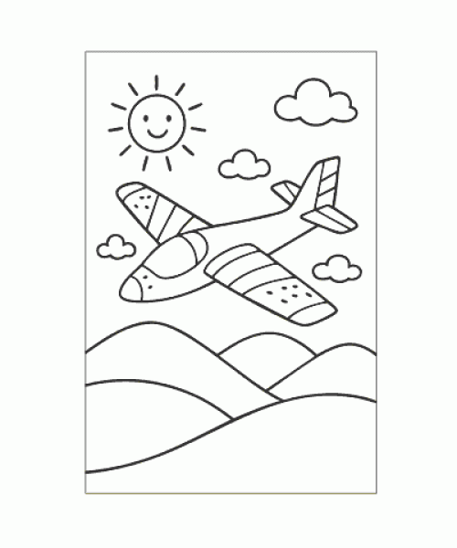Ausmalbild-Flugzeug_015