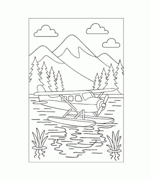 Ausmalbild Flugzeug 027