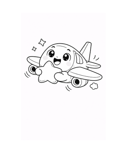 Ausmalbild Flugzeug 046