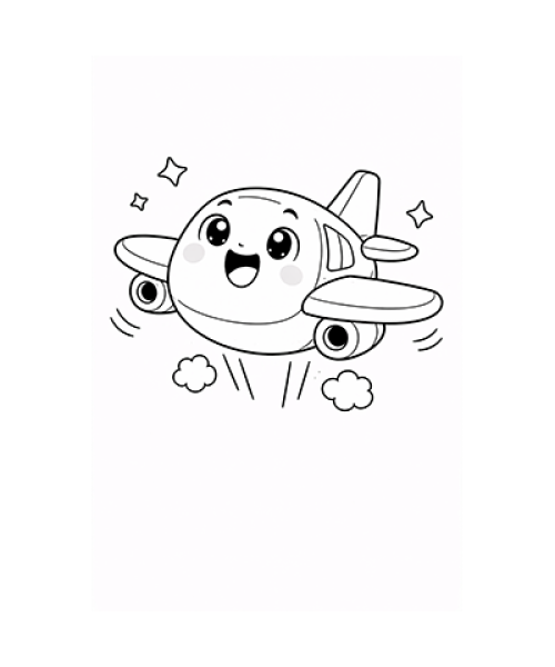 Ausmalbild Flugzeug 047