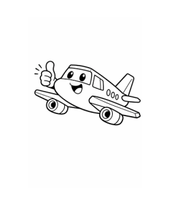 Ausmalbild Flugzeug 049