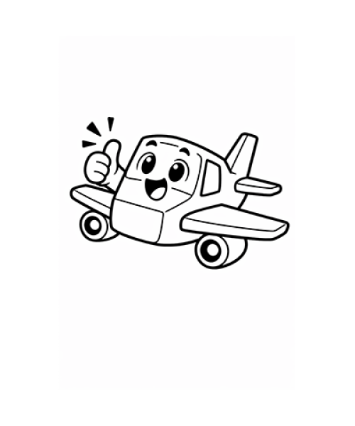 Ausmalbild Flugzeug 050