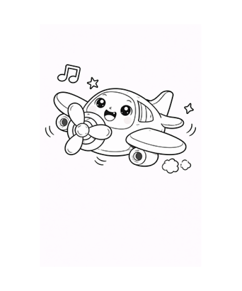 Ausmalbild Flugzeug 051