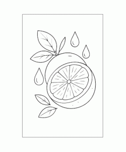 Ausmalbild-Fruechte_011_Orange