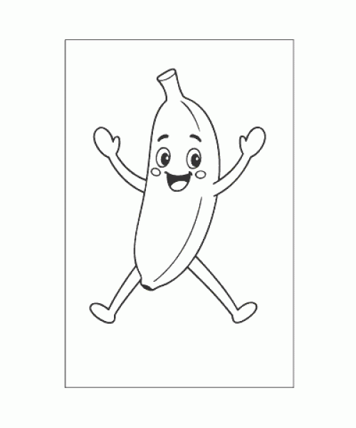 Ausmalbild-Fruechte_013_Banane