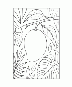 Ausmalbild-Fruechte_014_Mango