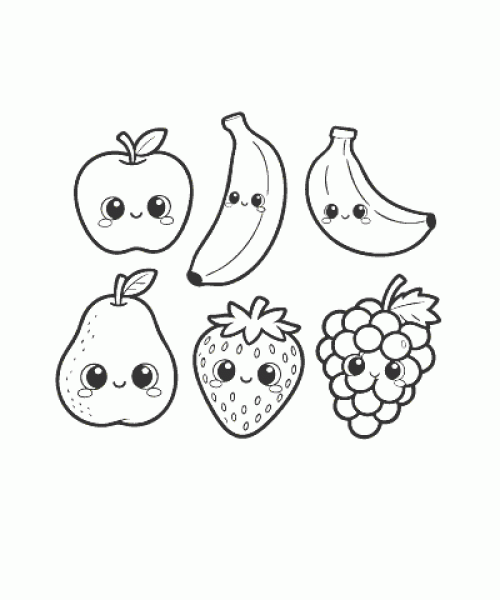 Ausmalbild Früchte 026