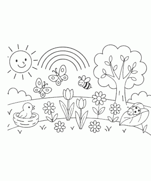 Ausmalbild-Fruehling_001