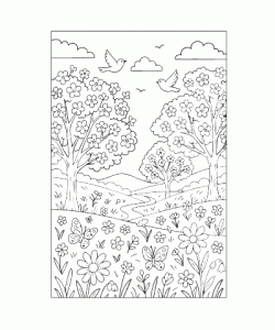 Ausmalbild Fruehling 021