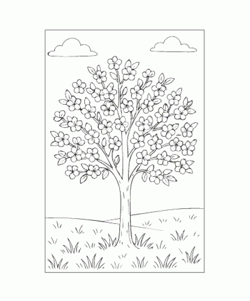 Ausmalbild Fruehling 033