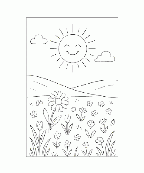 Ausmalbild Fruehling 036