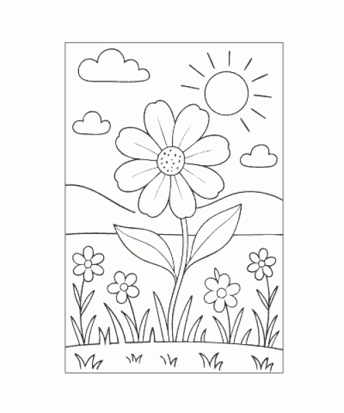 Ausmalbild Fruehling 037