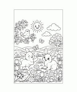 Ausmalbild Fruehling 041