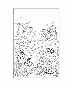 Ausmalbild Fruehling 043