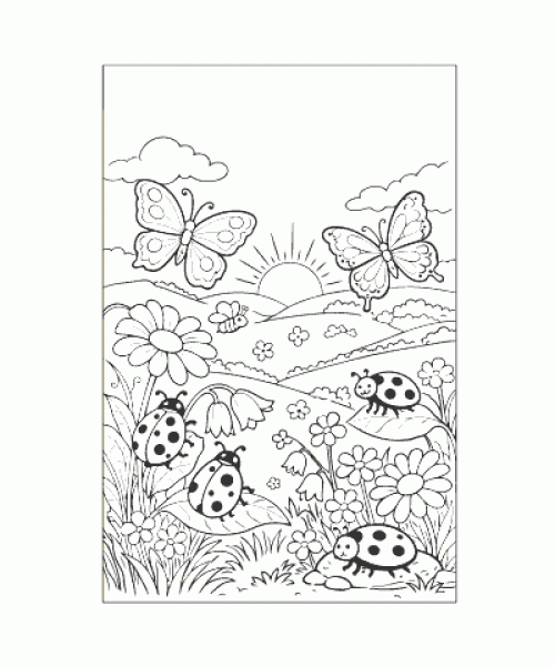 Ausmalbild Fruehling 043