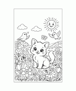 Ausmalbild Fruehling 044