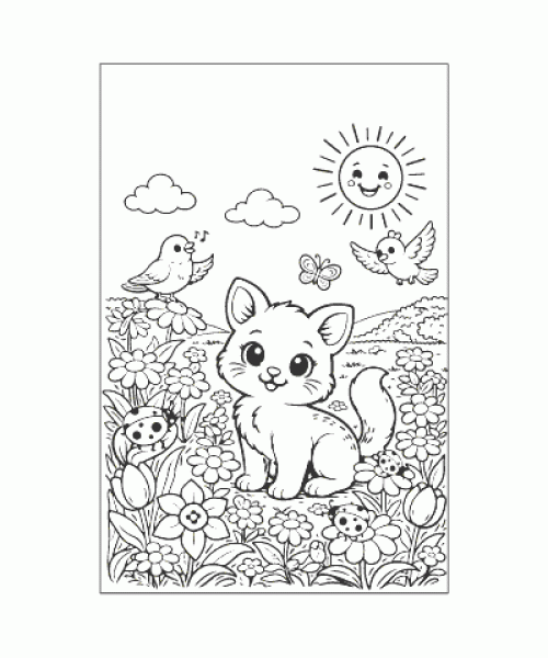 Ausmalbild Fruehling 044