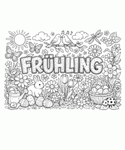 Ausmalbild Fruehling 045
