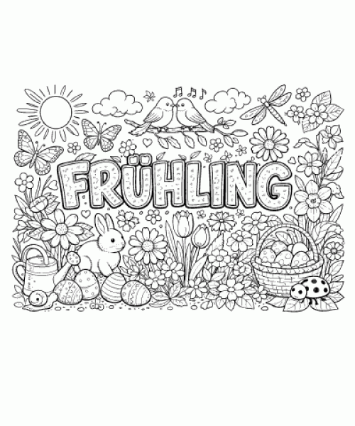Ausmalbild Fruehling 045